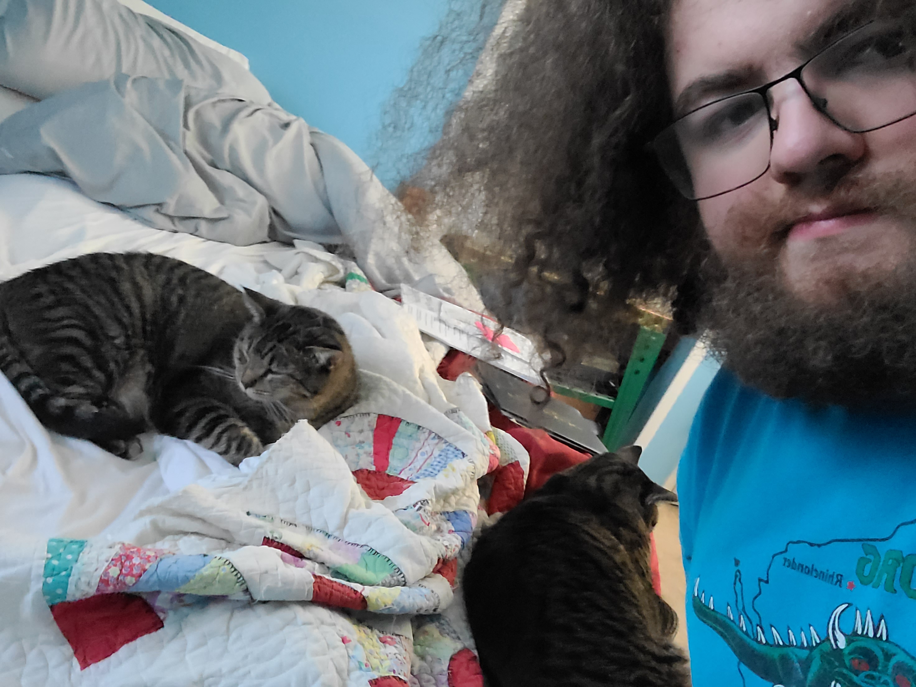 Me and my two cats.